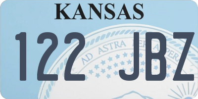 KS license plate 122JBZ