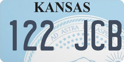 KS license plate 122JCB