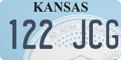 KS license plate 122JCG