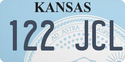 KS license plate 122JCL