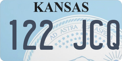 KS license plate 122JCQ