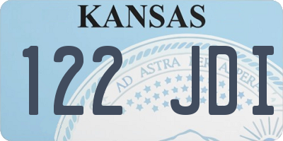 KS license plate 122JDI