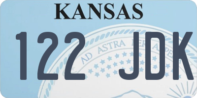 KS license plate 122JDK