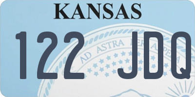 KS license plate 122JDQ