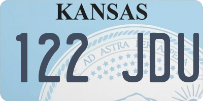 KS license plate 122JDU