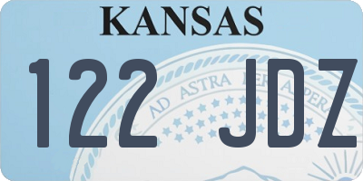 KS license plate 122JDZ