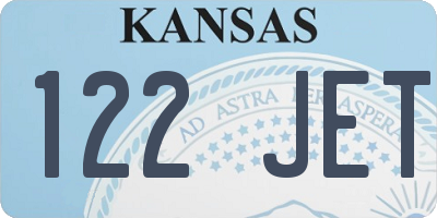 KS license plate 122JET