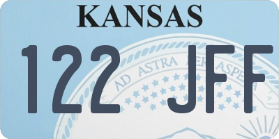 KS license plate 122JFF