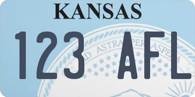 KS license plate 123AFL