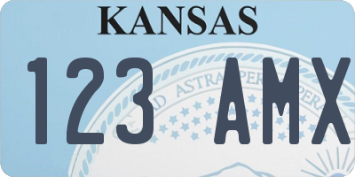 KS license plate 123AMX
