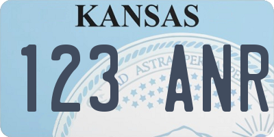 KS license plate 123ANR