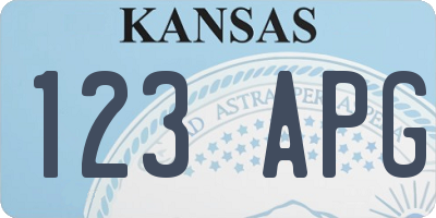 KS license plate 123APG