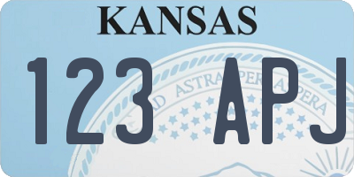 KS license plate 123APJ