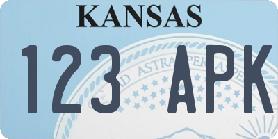 KS license plate 123APK