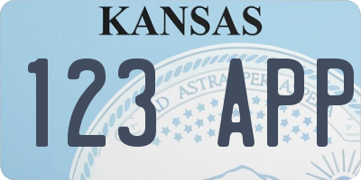 KS license plate 123APP