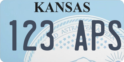 KS license plate 123APS
