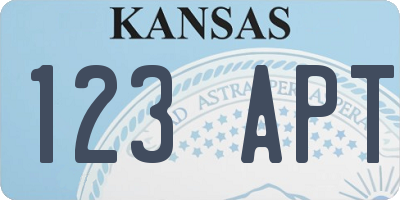 KS license plate 123APT