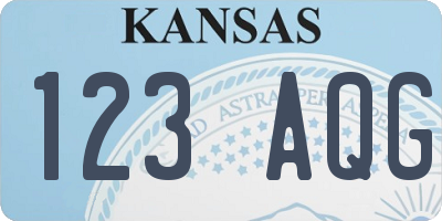 KS license plate 123AQG