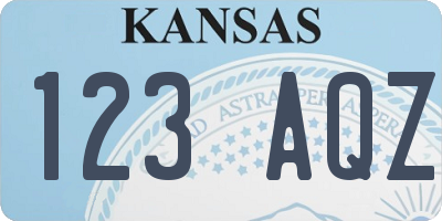 KS license plate 123AQZ