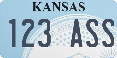 KS license plate 123ASS
