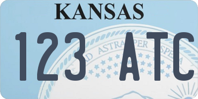KS license plate 123ATC