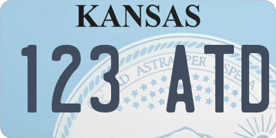 KS license plate 123ATD