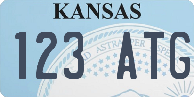 KS license plate 123ATG