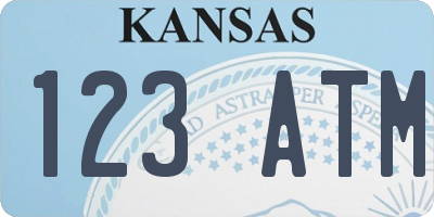 KS license plate 123ATM