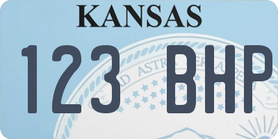 KS license plate 123BHP