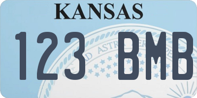 KS license plate 123BMB