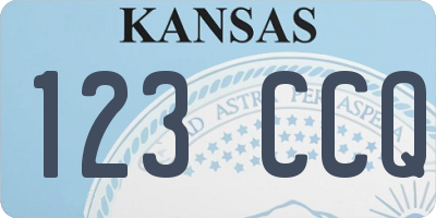 KS license plate 123CCQ