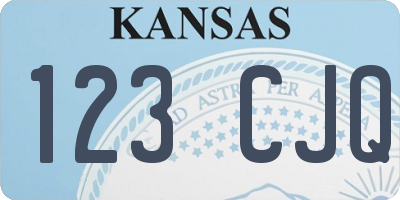 KS license plate 123CJQ
