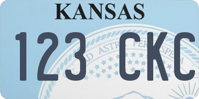 KS license plate 123CKC