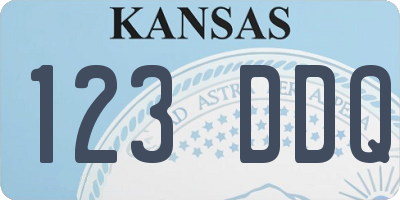 KS license plate 123DDQ
