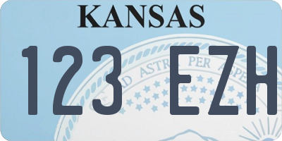 KS license plate 123EZH