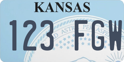 KS license plate 123FGW