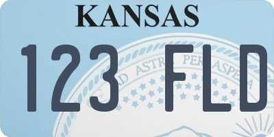 KS license plate 123FLD
