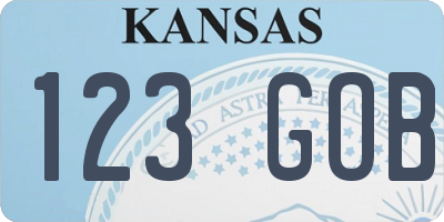 KS license plate 123GOB