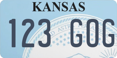 KS license plate 123GOG