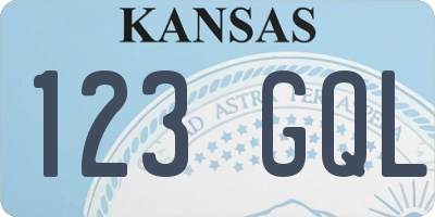 KS license plate 123GQL