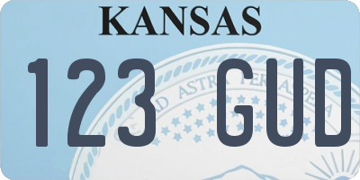 KS license plate 123GUD