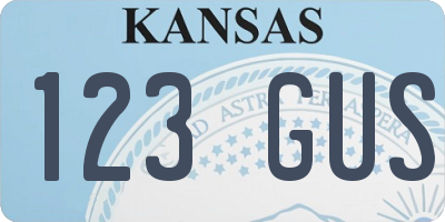 KS license plate 123GUS
