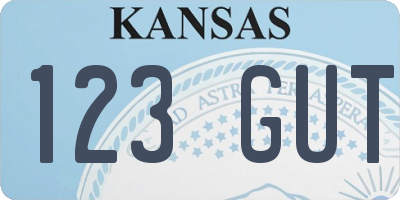 KS license plate 123GUT