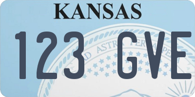 KS license plate 123GVE