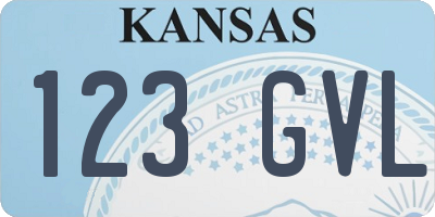 KS license plate 123GVL