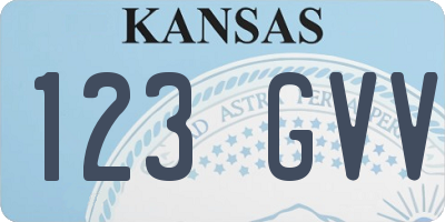 KS license plate 123GVV