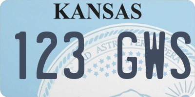 KS license plate 123GWS