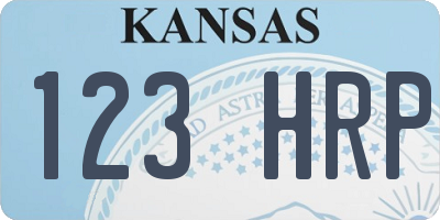 KS license plate 123HRP