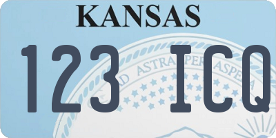 KS license plate 123ICQ
