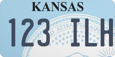 KS license plate 123ILH